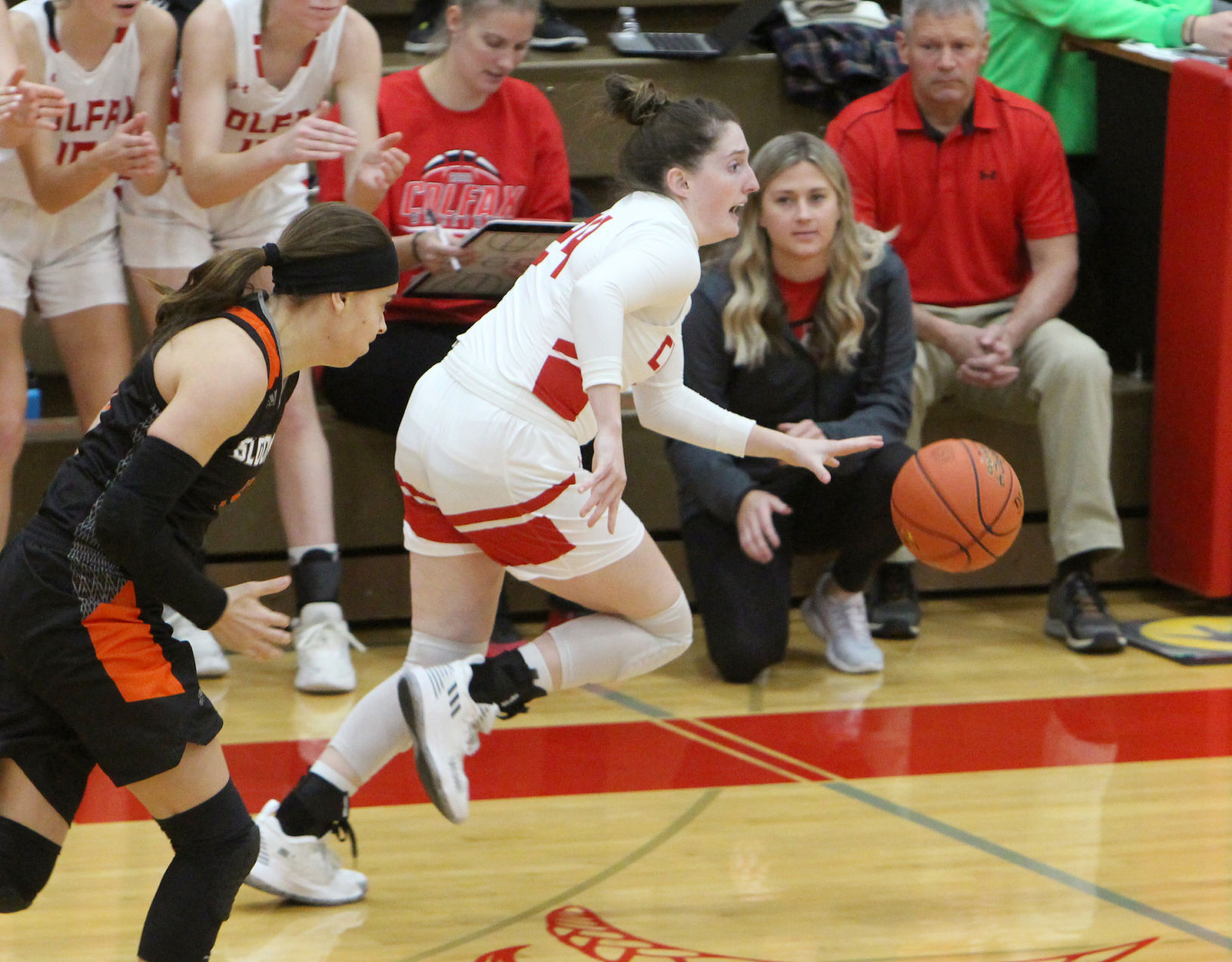 Bloomer girls basketball at Colfax 11-22-21